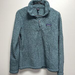 Patagonia los gatos 1/4 zip fleece pullover teal blue green women’s size medium